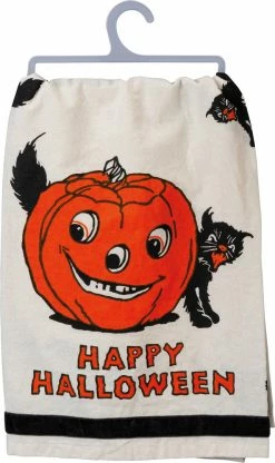 Primitives By Kathy Retro Happy Halloween Towel New!