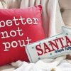 Bethany Lowe New! Santa Stops Here Arrow Shaped Pillow