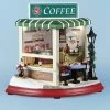 The Holiday Barn Santa's Coffee Shop Music Box