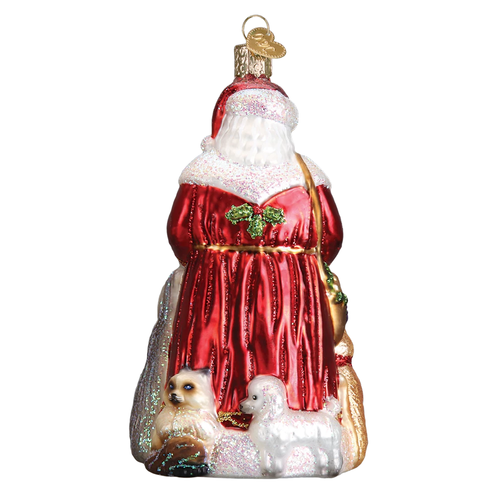 Old World Christmas Santa's Furry Friends Ornament 6 Old World Christmas Santa's Furry Friends Ornament