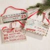 Raz Santa's Letter & Ticket Ornaments