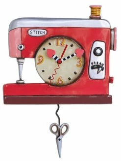 Allen Designs Sewing Machine Clock Clocks