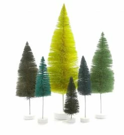 Cody Foster New! Shades Of Green Bottle Brush Trees