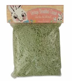 Bethany Lowe Green Shredded Tissue Paper Easter Grass