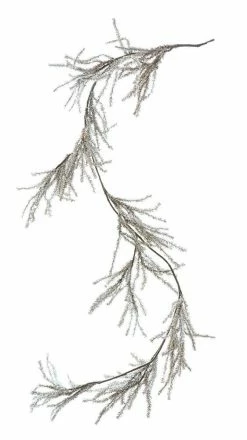 Creative Co-Op Silver Tinsel Pine Garland Christmas