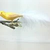 Old German Christmas Small Yellow Bird With White Feather Tail Ornament Clip