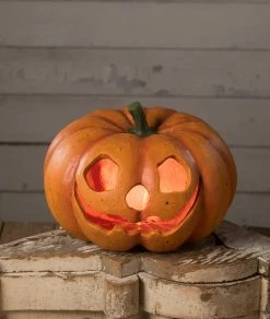 Bethany Lowe Smiley Jack Pumpkin, Paper Mache