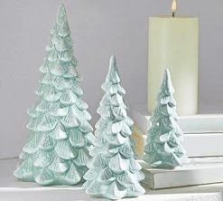 Raz New! Snowy Blue Porcelain Trees