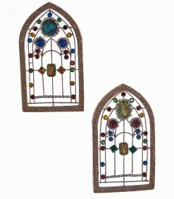 TheHolidayBarn.com Christmas Stained Glass Church Window Ornaments