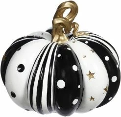 TheHolidayBarn.com Starry Night Pumpkin, Black & White