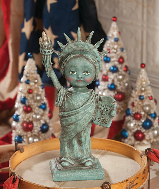 Bethany Lowe Little Miss Liberty Figurine New! 3 Bethany Lowe Little Miss Liberty Figurine New!