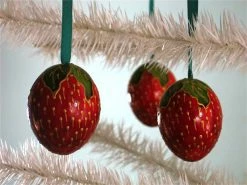 The Holiday Barn Strawberry Egg Ornaments Christmas