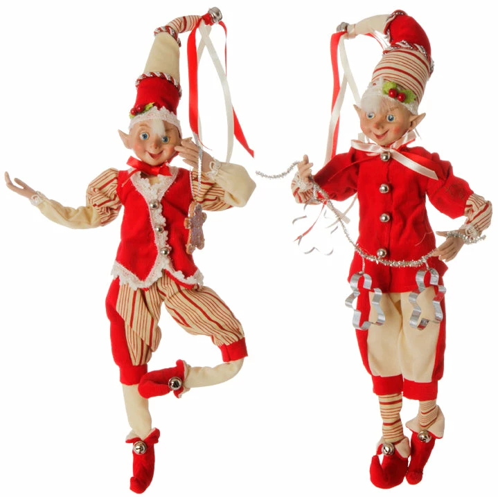 Raz Sugar & Spice Elves, 16" New! 4 Raz Sugar & Spice Elves, 16" New!