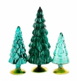 Cody Foster Tonal Teal Trees, Glass
