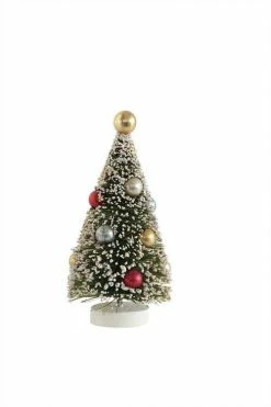Creative Co-Op Mini Old Fashioned Bottle Brush Trees Christmas