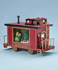 The Holiday Barn Christmas Music Boxes Caboose Christmas Music Box