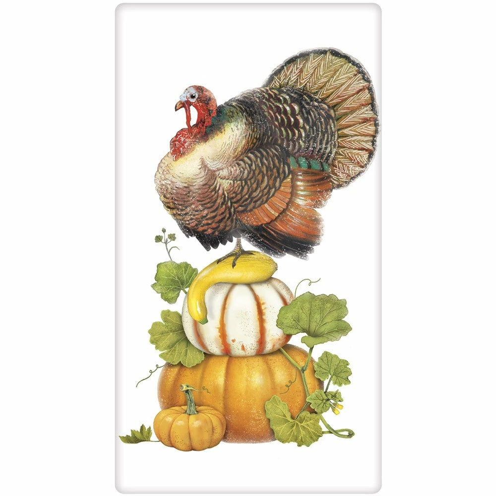 Mary Lake-Thompson Turkey Pumpkin Stack Kitchen Towel 3 Mary Lake-Thompson Turkey Pumpkin Stack Kitchen Towel