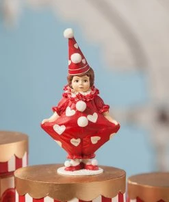 Bethany Lowe Valentine Clown Girl Figurine