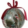 ShiShi Victorian Christmas Decoupage Ball Ornament, Gathering The Holly 1 ShiShi Victorian Christmas Decoupage Ball Ornament, Gathering The Holly
