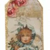 ShiShi Victorian Christmas Postcard Ornament, Holly Girl - Pastel 2 ShiShi Victorian Christmas Postcard Ornament, Holly Girl - Pastel