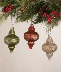 Bethany Lowe Vintage Finial Indent Ornaments