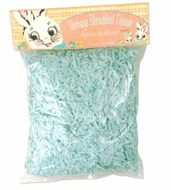 Bethany Lowe Aqua Blue Shredded Tissue Paper Easter Grass
