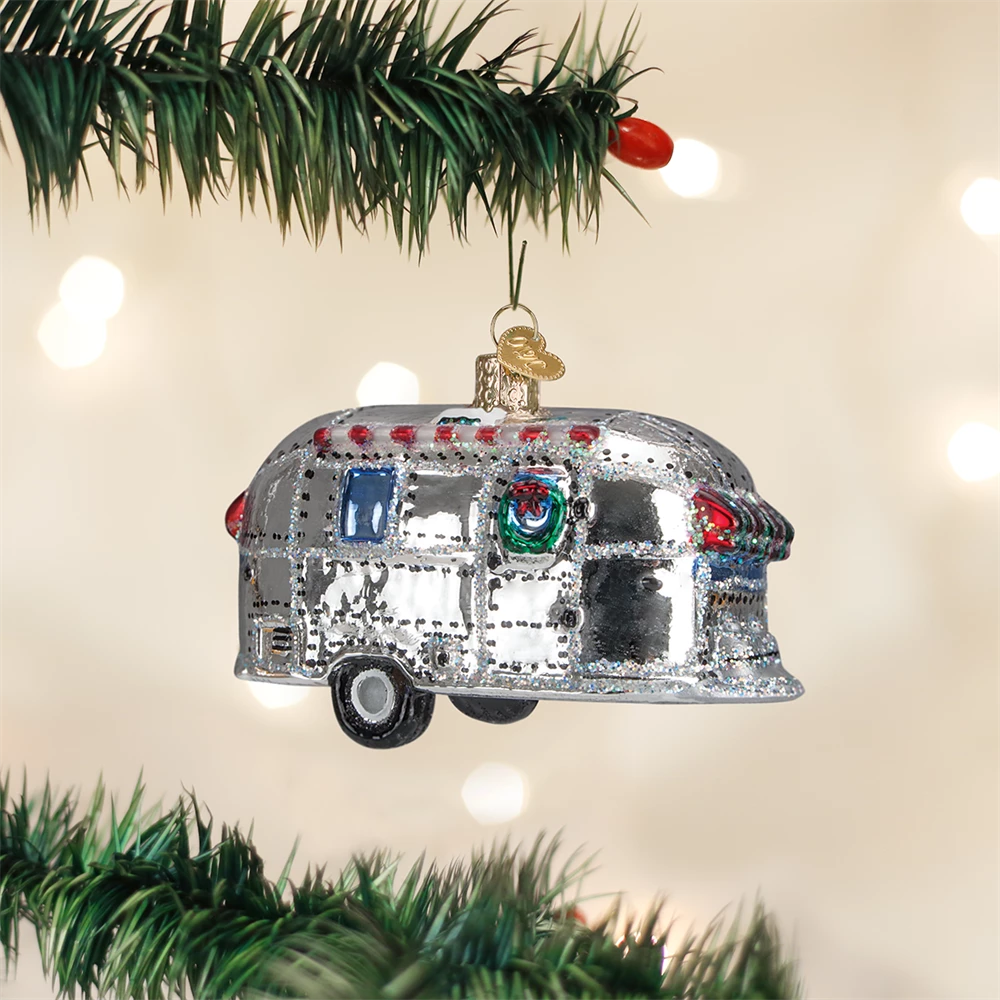 Old World Christmas Vintage Trailer Ornament 4 Old World Christmas Vintage Trailer Ornament