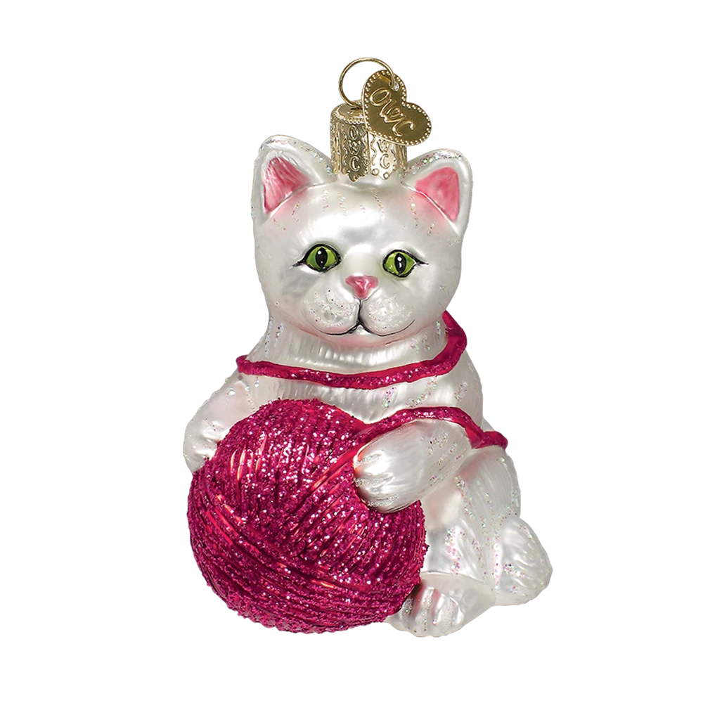 Old World Christmas Playful Kitten With Yarn Ball Ornaments 7 Old World Christmas Playful Kitten With Yarn Ball Ornaments