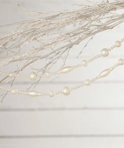 Bethany Lowe New! Winter White Bead Garland