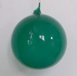 Winward Jim Marvin Teal Green Bubblegum Glass Ornaments Set Of 2 Jim Marvin Ornaments